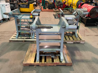 LOT of 3 horizontal air press with foot control and multiple dye