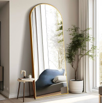 Brand New NeuType Arched Full Length Mirror, 71"x27” Gold