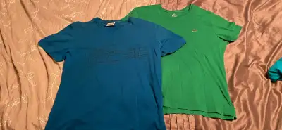 Lacoste T-shirts, Medium $20ea, $35 both, View more