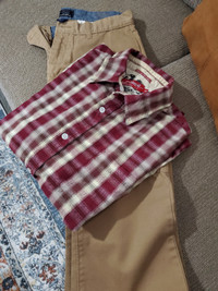 Gap kaki pants and shirt