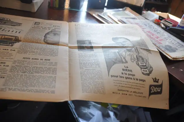 Parlons sports 1960 newpaper hochey boxe lutte yvon robert in Arts & Collectibles in Victoriaville - Image 8