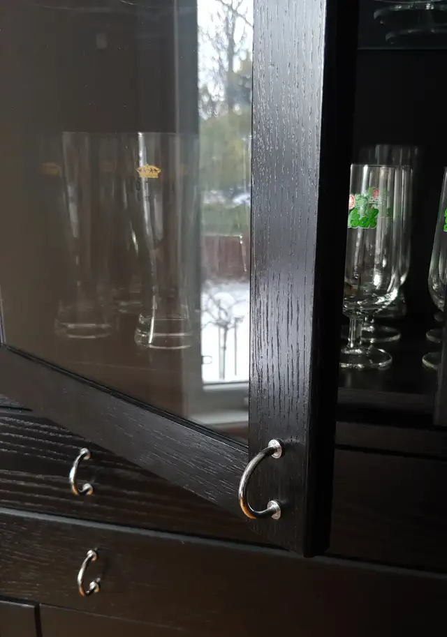 Ikea KAVALJER Wall Unit Display Cabinet Black in Bookcases & Shelving Units in Oshawa / Durham Region - Image 4