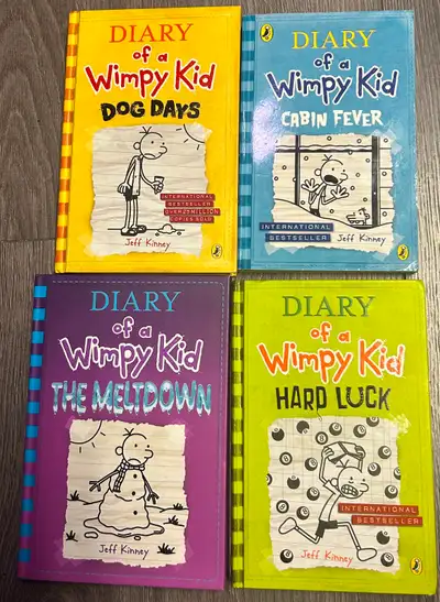 Diary Of A Wimpy Kid Lot of 4 books, View more
