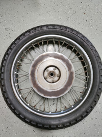 classic British motorcycle wheel