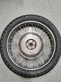 classic British motorcycle wheel