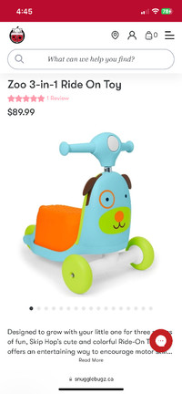 Skip hop 3 in 1 ride on toy