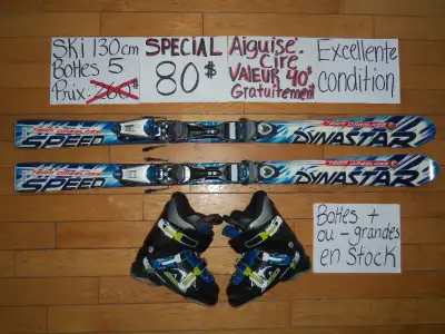 Ensembles kit de ski alpin et twin tip 130 140 cm, View more