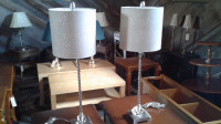 Beautiful Set of Tall Modern Style Table Lamps