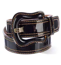 Fendi Wide Patent Leather Belt