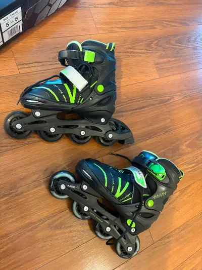 Ultra Wheels Size Adjustable 5-8 Rollerblades, Green and Black, View more