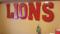 GIANT LETTERS - Lions Football Wall Decoration