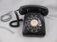 Vintage Rotary Dial Black Telephone Northern Electric Date 1960