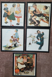 Framed Norman Rockwell prints