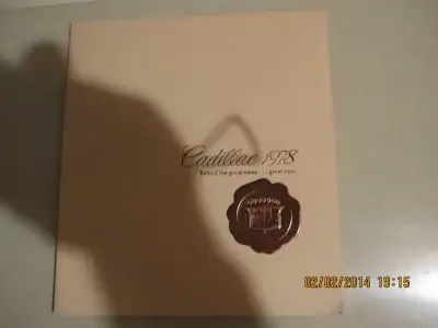 This beautiful original 1978 Cadillac spec booklet would be a wonderful addition to a classic vehicl...
