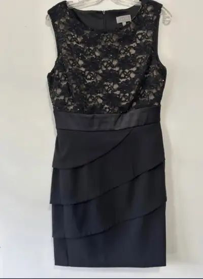 Laura woman's sequenced top black dress size 10 (M) A, View more