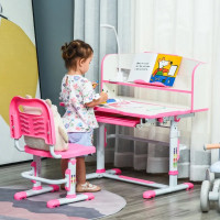 Kids Desk and Chair Set Height Adjustable Student Writing Desk 