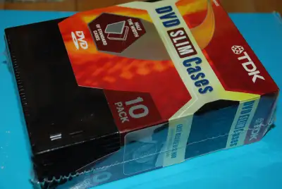 TDK dvd slim cases 10 pack, new, View more