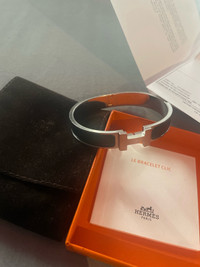 Hermes clic hh bracelet - matte black
