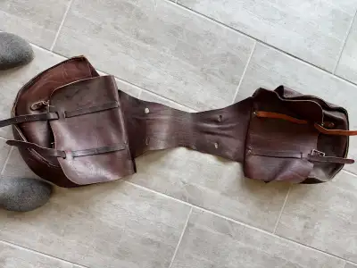 large leather horse saddle bags, View more
