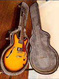 Sunburst Jazz Semi Hollow Body Guitar Stagg 335 Trade for Fender