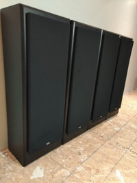 KLH Audio Systems 3 Way Speakers AV5001 Black made in USA speake