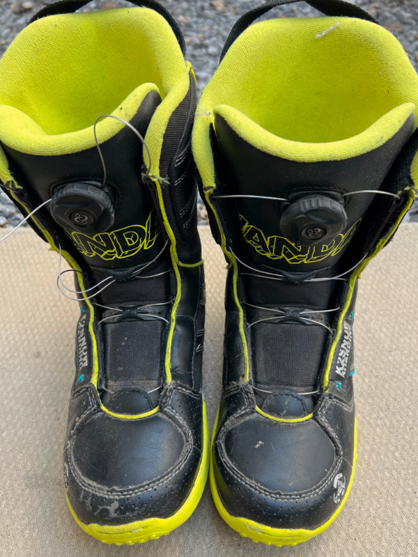 K2 Vandal Black Snowboard Boots - Size 5 - Junior in Snowboard in Calgary - Image 3
