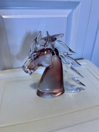 Murano Glass Horse Head Bust Italian in Arts & Collectibles in Burnaby/New Westminster - Image 3