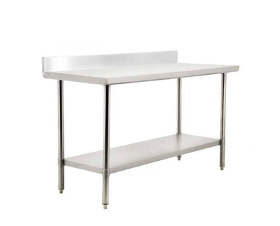 Nella 24" x 60" Stainless Steel Worktable, 4" Backsplash, View more