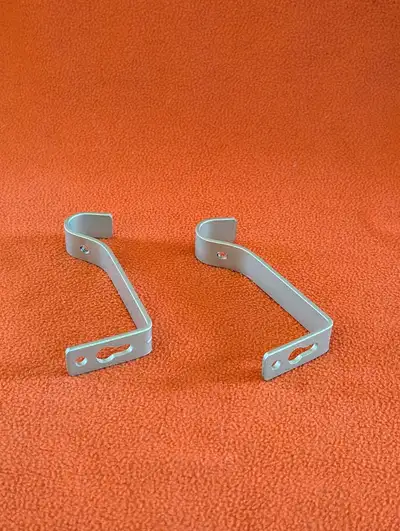 Pair of curtain pole rod brackets, View more
