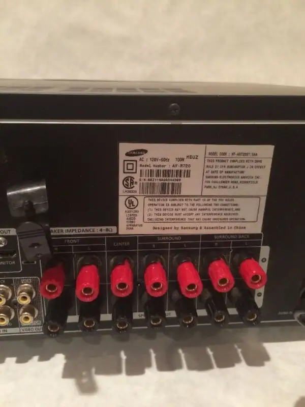 Samsung AV-R720 7.1 Channel AV Surround Home Theater Receiver in General Electronics in Mississauga / Peel Region - Image 5