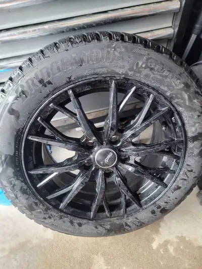 I'm selling a set of new Bridgestone Blizzak WS90 winter tires, size 205/55R16 91Q, mounted on new b...