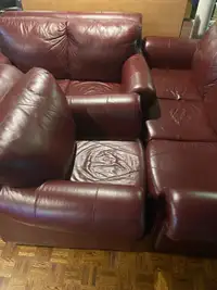 3 piece leather sofa set Italian FOR SALE! 