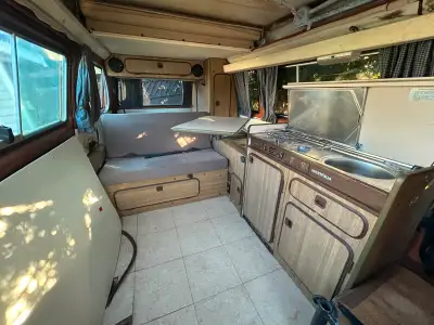 1980 Westfalia Big project for someone or maybe parts unit. Missing roof canvas, drove up and down t...
