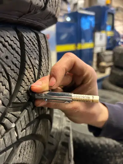 I'm offering a set of four winter tires, sized at 235/65R17 with a tread depth of 7/32. We did chang...