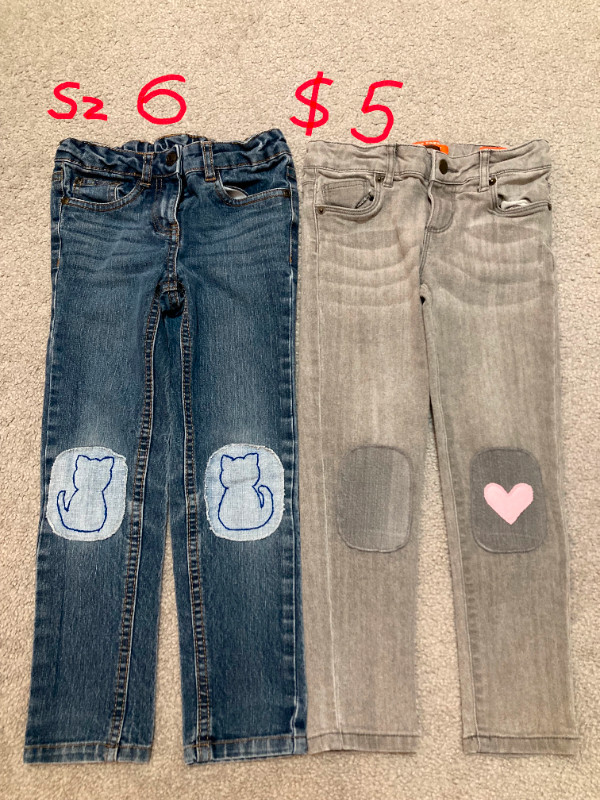 girls size 6-7-8 handcrafted jeans/pants $5 per pic Braeside SW in Kids & Youth in Calgary - Image 2