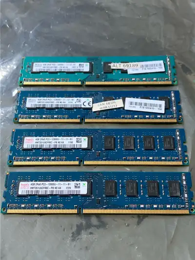 Hynix DDR3 1600 4x4GB 16GB RAM PC3-12800 Desktop Memory, View more