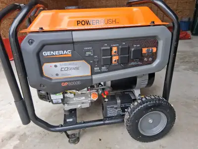 New, unused Generac portable generator, 8000e., View more