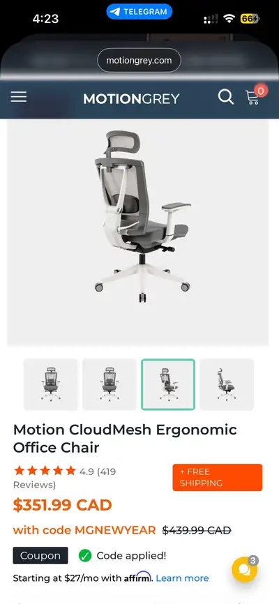 MotionGrey Ergonomic Office Chair, View more