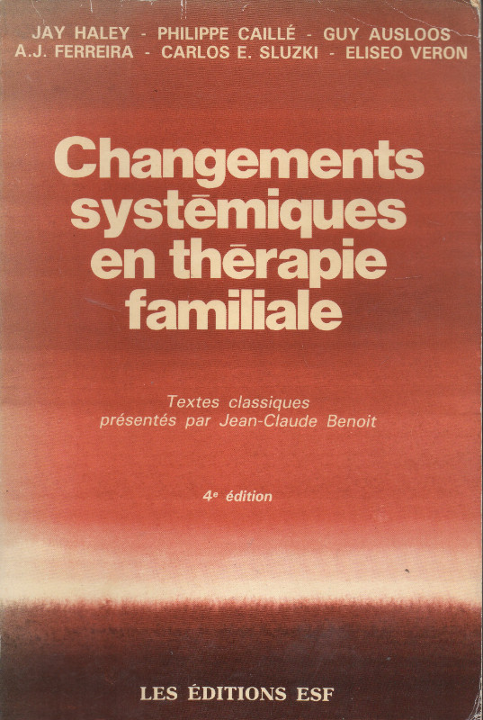 Changements systémiques en thérapie familiale dans Manuels  à Longueuil/Rive Sud