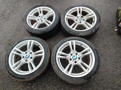 225-45 R18 1 rim has a burn stain that could be painted over.