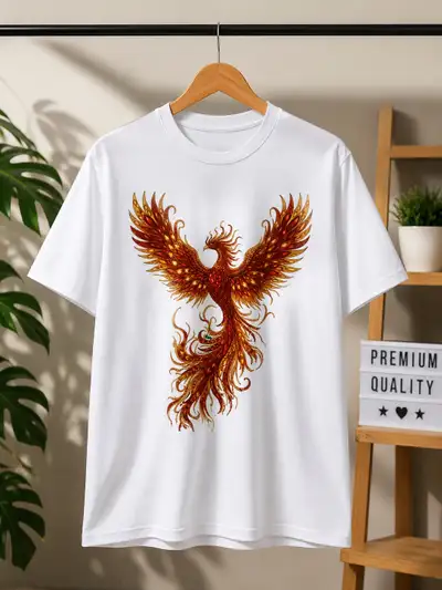 Phoenix Print T-shirt, View more