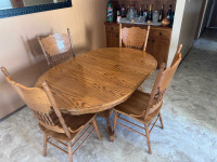 Dining table and 4 chairs. 