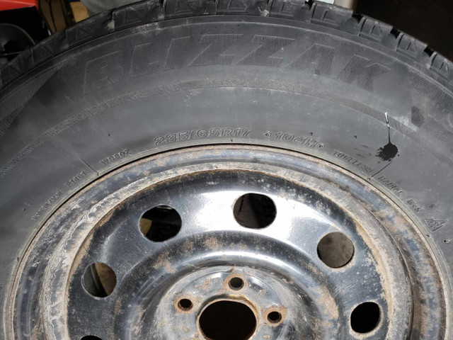 BLIZZAK 235/ 65 / 17 Winter Tires + Steel Rims (four tires/rims) in Tires & Rims in Oshawa / Durham Region - Image 3