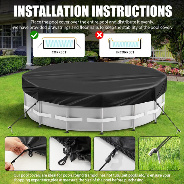 NEW: 8 Ft Round Pool Cover Solar Cover in Other in Markham / York Region - Image 4