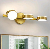 Gold 3 Light Bathroom Vanity Light **Brand New***