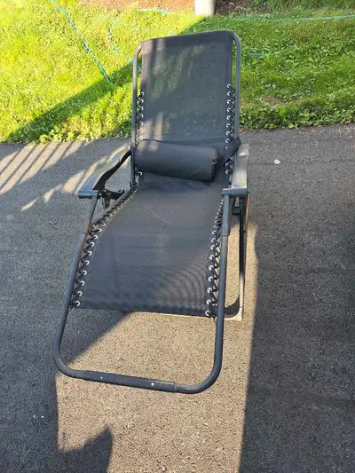 Zero Gravity Reclining Patio Chair with Side Table Black, View more