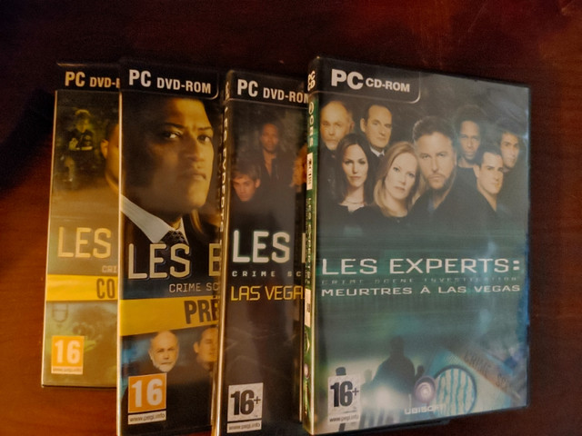 lot de 4 jeux pc Les experts à vendre dans Jeux pour PC  à Ville de Montréal