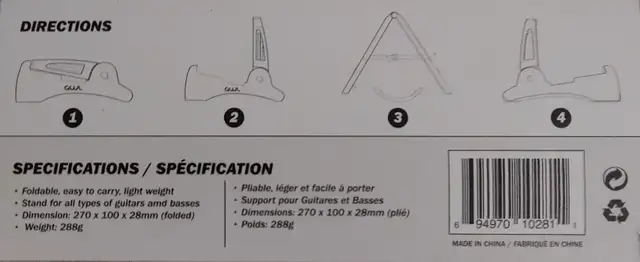 CWL FOLDING GUITAR STAND in Guitars in City of Montréal - Image 6