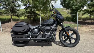 Powered by the legendary 114ci Milwaukee-Eight V-Twin, this Street Bob delivers raw torque, stripped...