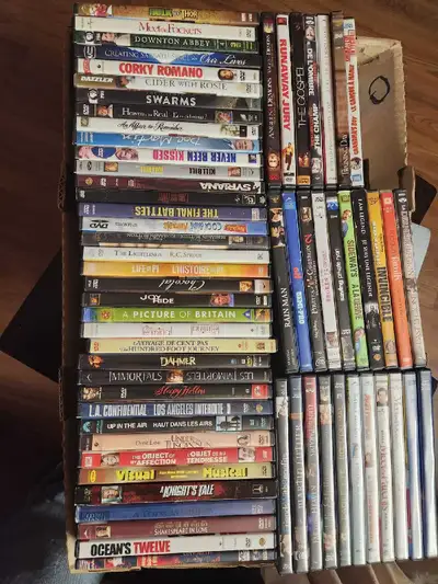 DVD Movies box O. $1 each or $30 for the box, View more